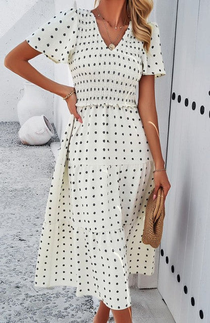 LB | Smocked midi dress