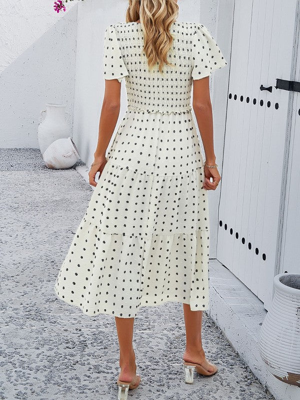 LB | Smocked midi dress