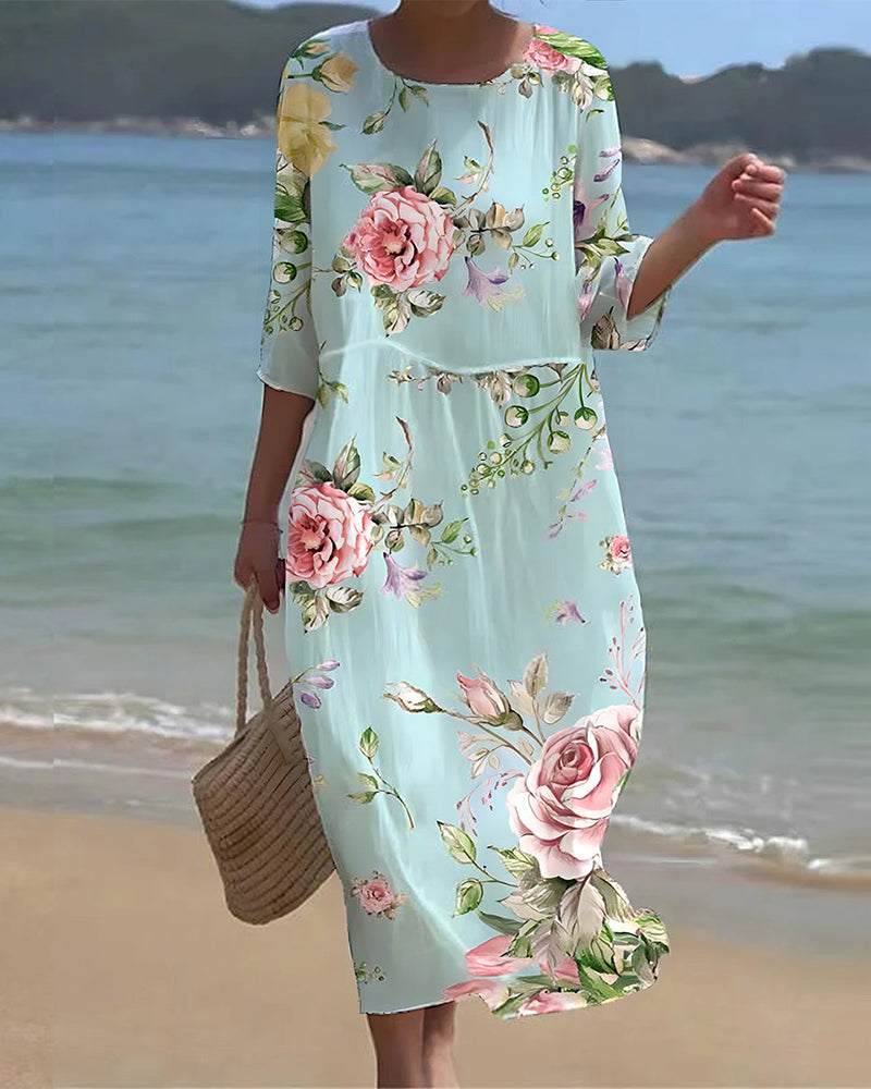 LB | Elegancka sukienka w kwiaty
