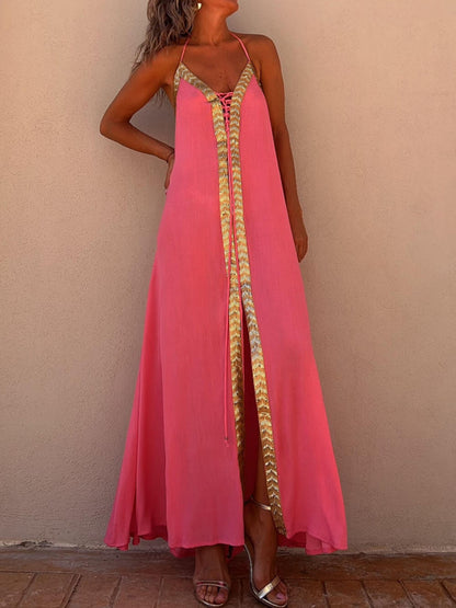 LB | Neckholder Casual Resort Maxi Dress