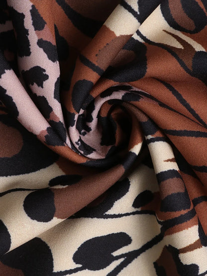 LB | Butterfly Leopard Grecian Neck Maxi Dress