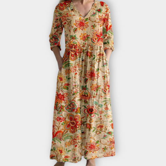 LB | Boho maxi sukienka z miękkiego materiału premium