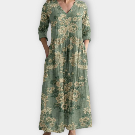 LB | Boho maxi sukienka z miękkiego materiału premium