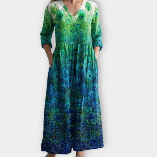 LB | Boho maxi sukienka z miękkiego materiału premium