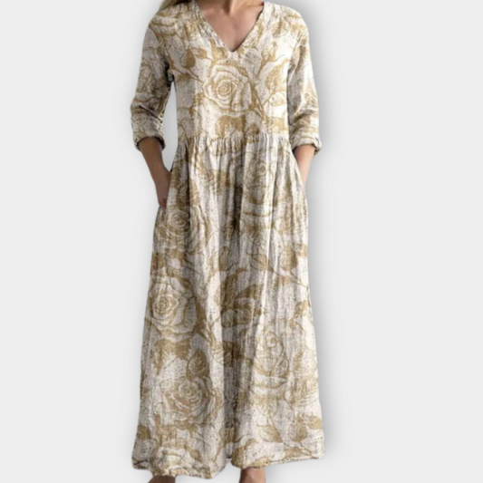 LB | Boho maxi sukienka z miękkiego materiału premium