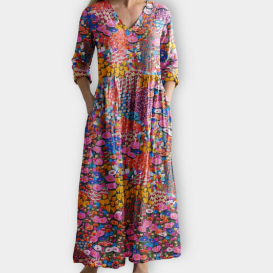 LB | Boho maxi sukienka z miękkiego materiału premium