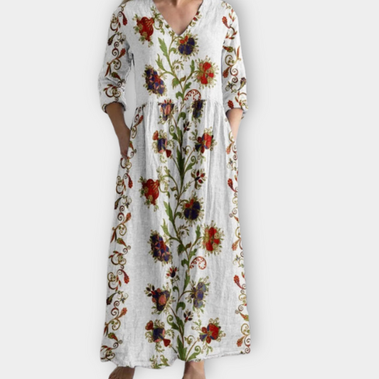 LB | Boho maxi sukienka z miękkiego materiału premium
