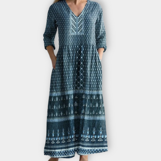 LB | Boho maxi sukienka z miękkiego materiału premium