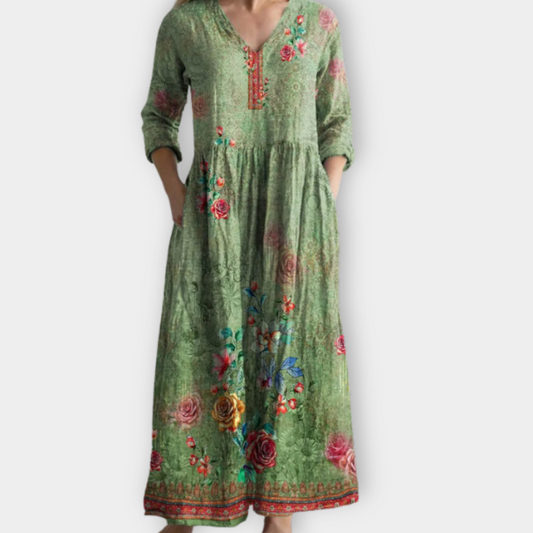 LB | Boho maxi sukienka z miękkiego materiału premium