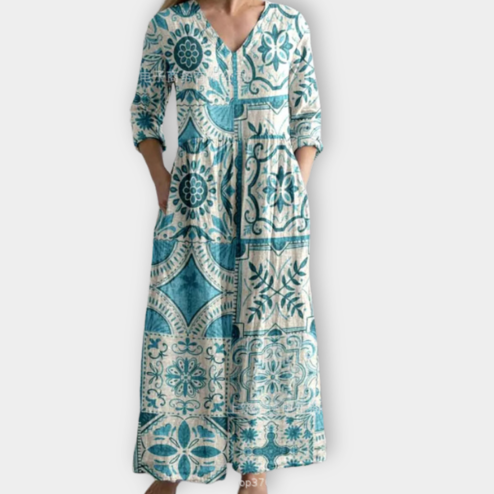 LB | Boho maxi sukienka z miękkiego materiału premium