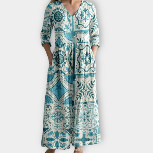 LB | Boho maxi sukienka z miękkiego materiału premium