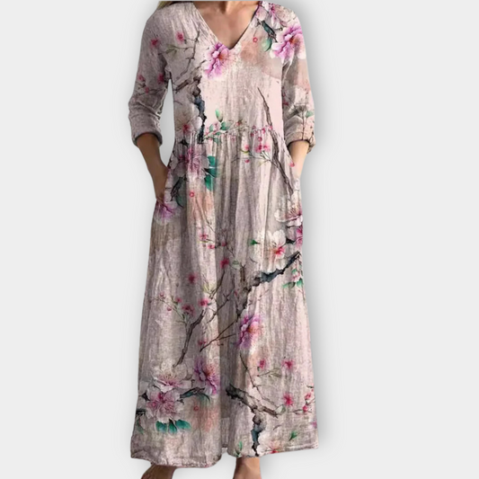 LB | Boho maxi sukienka z miękkiego materiału premium