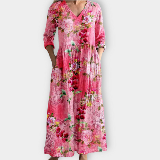 LB | Boho maxi sukienka z miękkiego materiału premium