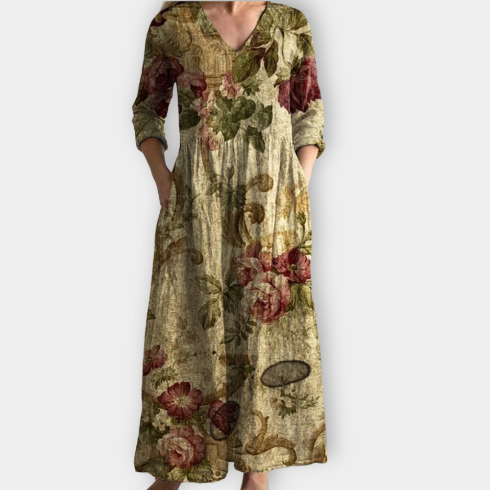 LB | Boho maxi sukienka z miękkiego materiału premium