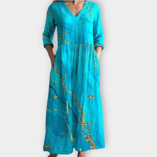 LB | Boho maxi sukienka z miękkiego materiału premium