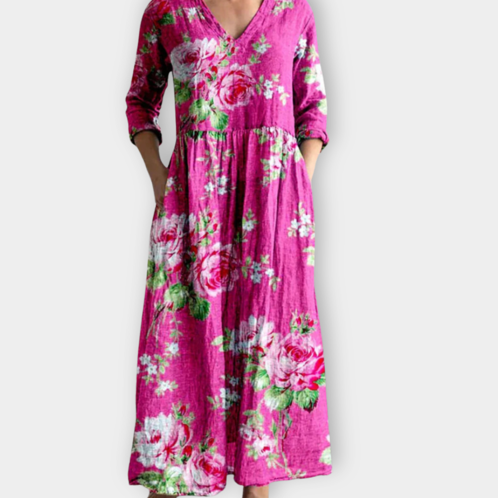LB | Boho maxi sukienka z miękkiego materiału premium
