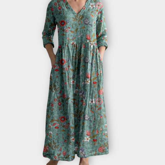 LB | Boho maxi sukienka z miękkiego materiału premium