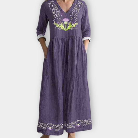 LB | Boho maxi sukienka z miękkiego materiału premium