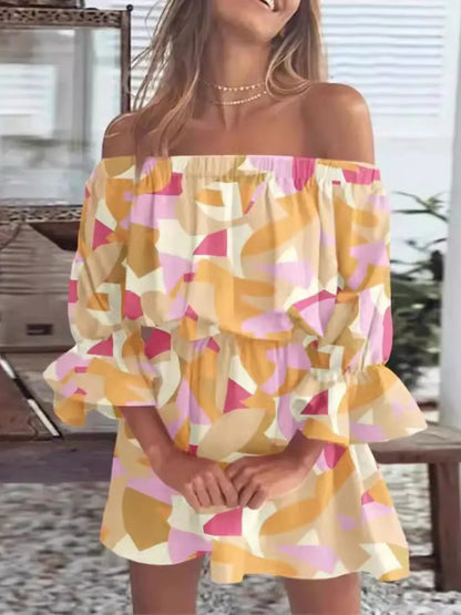 LB | Pełnowymiarowa kwiatowa sukienka mini z falbanką na ramiączkach Plus Size