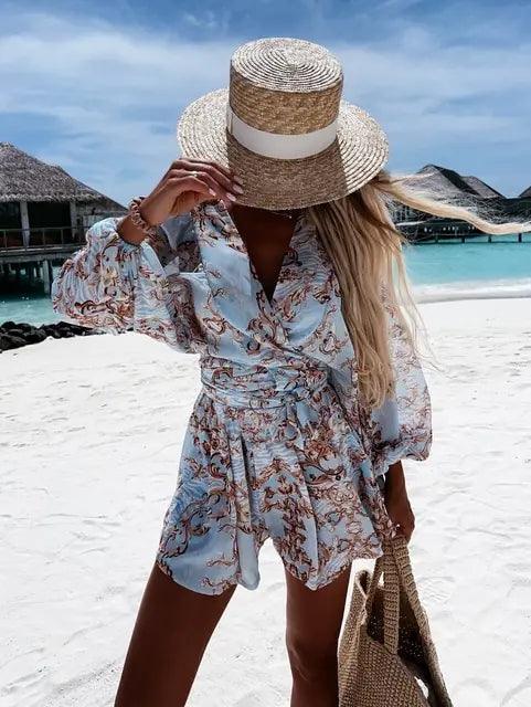 LB | Damski kombinezon z nadrukiem w stylu boho