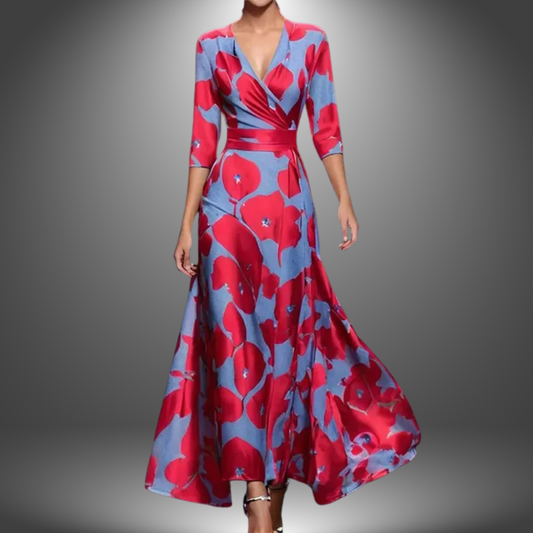 LB | Stylowa sukienka maxi w kwiaty