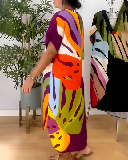 LB | Colorblock Art Midi Dress