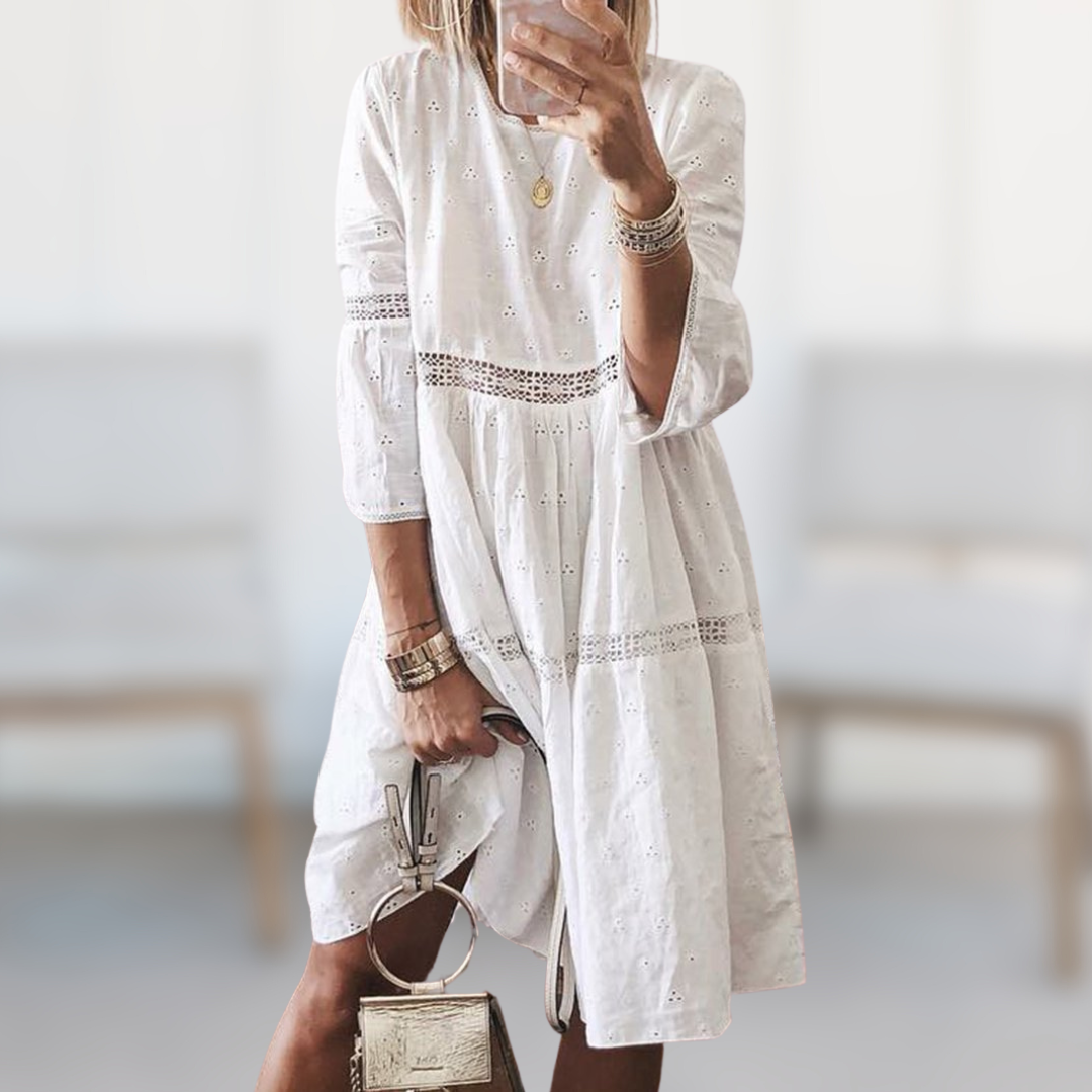LB | Haftowana sukienka midi Breeze