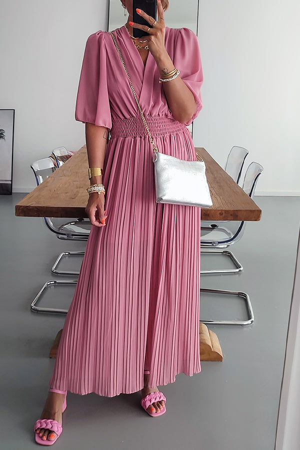 LB | Kombinezon Delightful Day Smocked waist z plisowaną szeroką nogawką