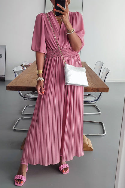 LB | Kombinezon Delightful Day Smocked waist z plisowaną szeroką nogawką
