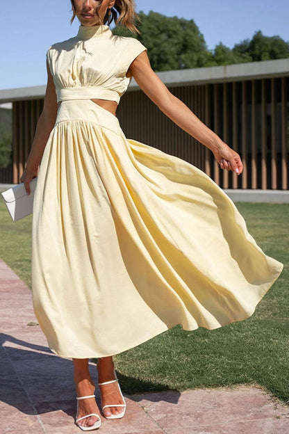 LB | Light of My Life Pocket Holiday Midi Dress z wycięciem w talii