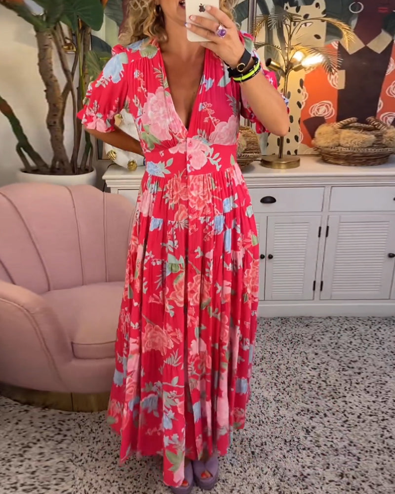 LB | Bloom Cascade sukienka maxi
