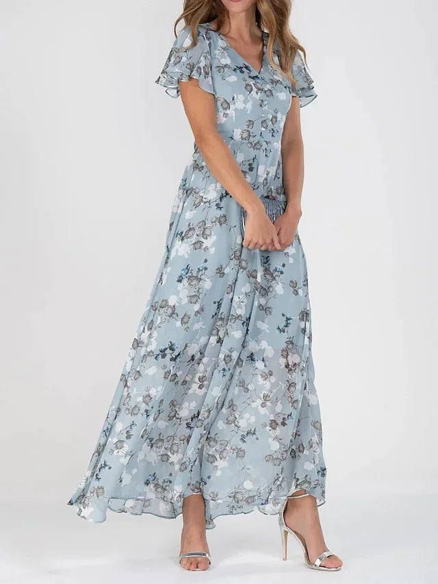 LB | Elegancka sukienka midi w kwiaty
