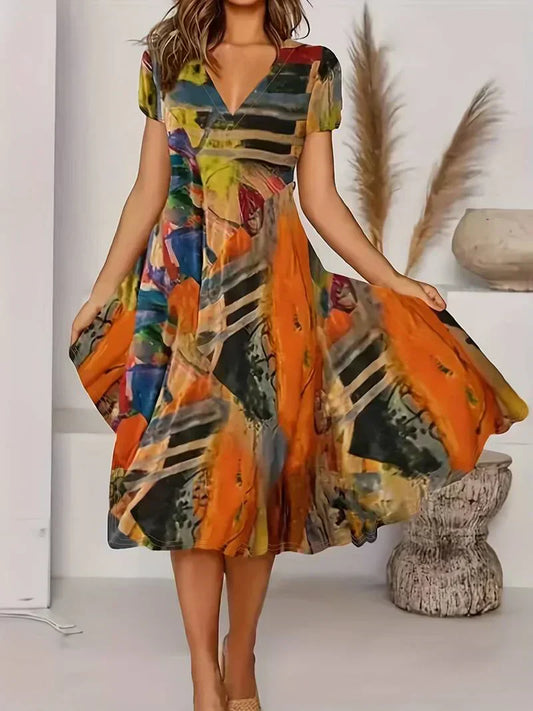 AS | Letnia sukienka w stylu boho z dekoltem w szpic