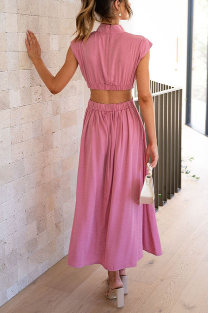 LB | Light of My Life Pocket Holiday Midi Dress z wycięciem w talii