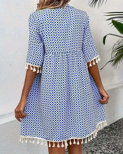 LB | Mini sukienka z krótkim rękawem groovy blue