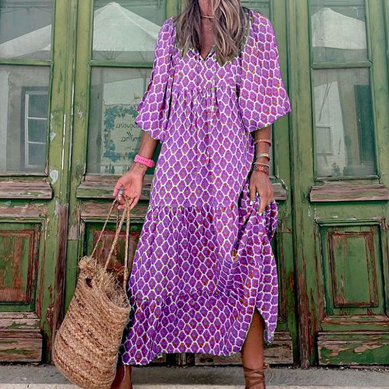 LB | Nadmorski urok boho maxi sukienka