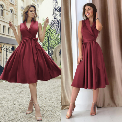 LB | Elegancka kopertowa sukienka midi