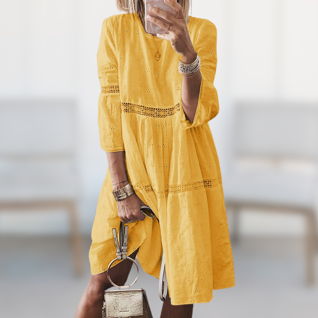 LB | Haftowana sukienka midi Breeze