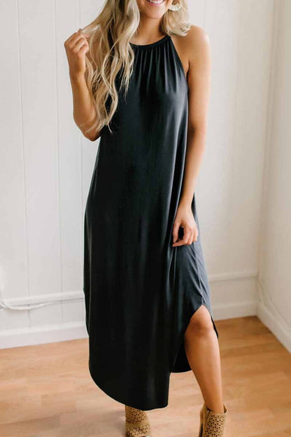 LB | Omyke Luźna seksowna sukienka midi Fest Colour Sling