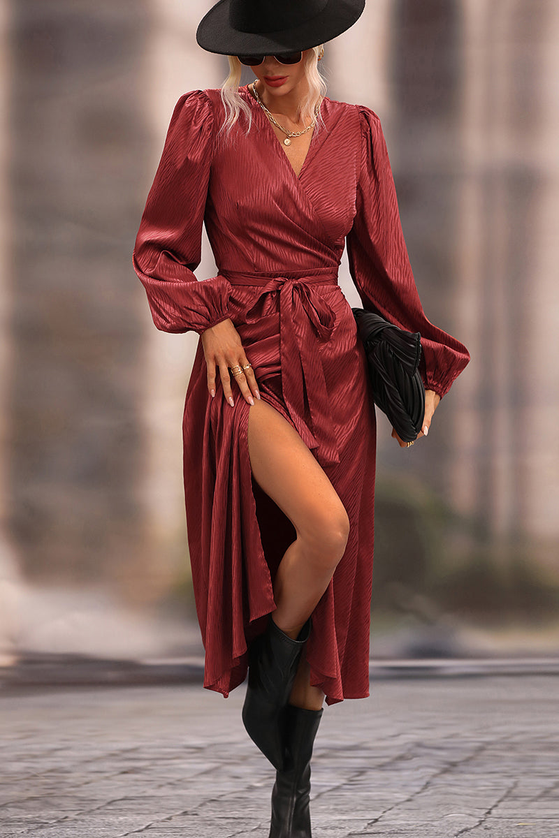 LB | Living Your Best Life Brązowa sukienka maxi