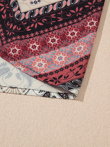 LB | Geometryczna sukienka mini we wzór paisley