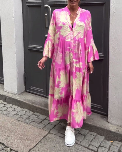 LB | Wygodna patchworkowa sukienka maxi