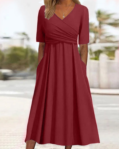 LB | Crossover midi dress