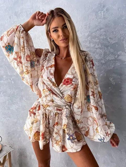 LB | Damski kombinezon z nadrukiem w stylu boho