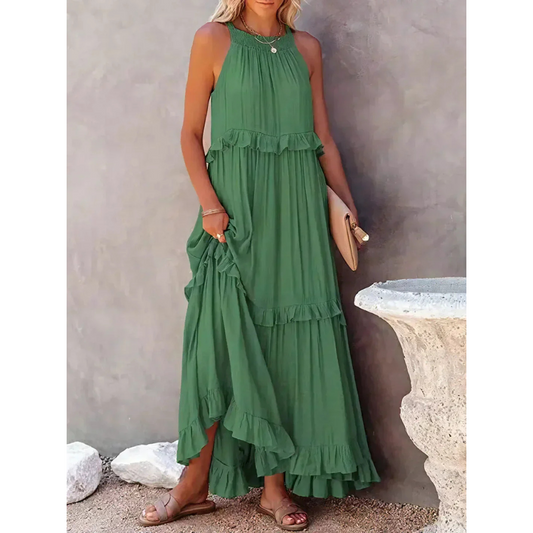 LB | Letnia sukienka maxi z odkrytymi ramionami | Maxi