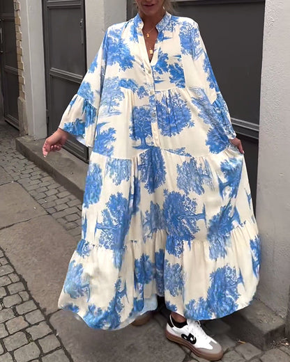 LB | Wygodna patchworkowa sukienka maxi