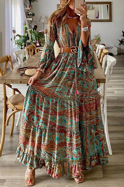 LB | Down The West Coast Bohemia Print Maxi Dress
