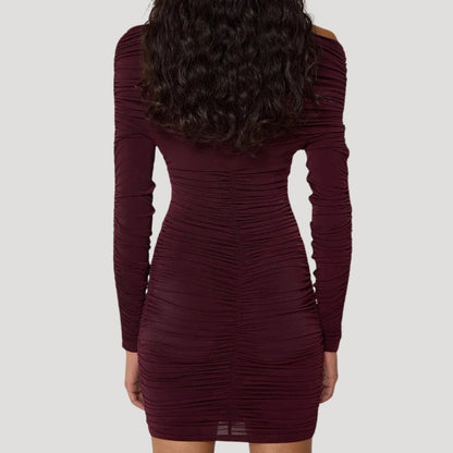LB | Damska mini sukienka bodycon z falbankami na ramiączkach