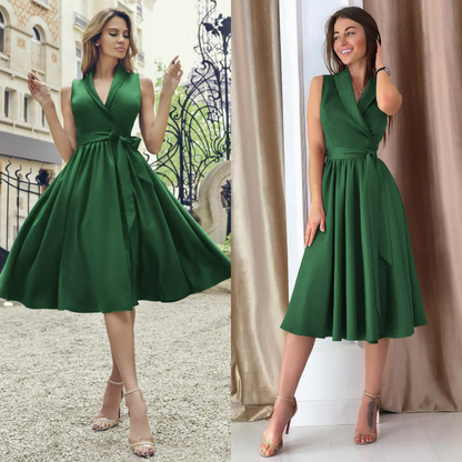 LB | Elegancka kopertowa sukienka midi