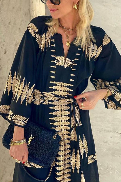 LB | Midnight Boho Bliss Dream Midi Dress